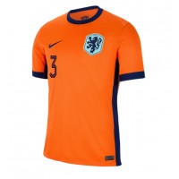 Holandsko Matthijs de Ligt #3 Domáci futbalový dres ME 2024 Krátky Rukáv